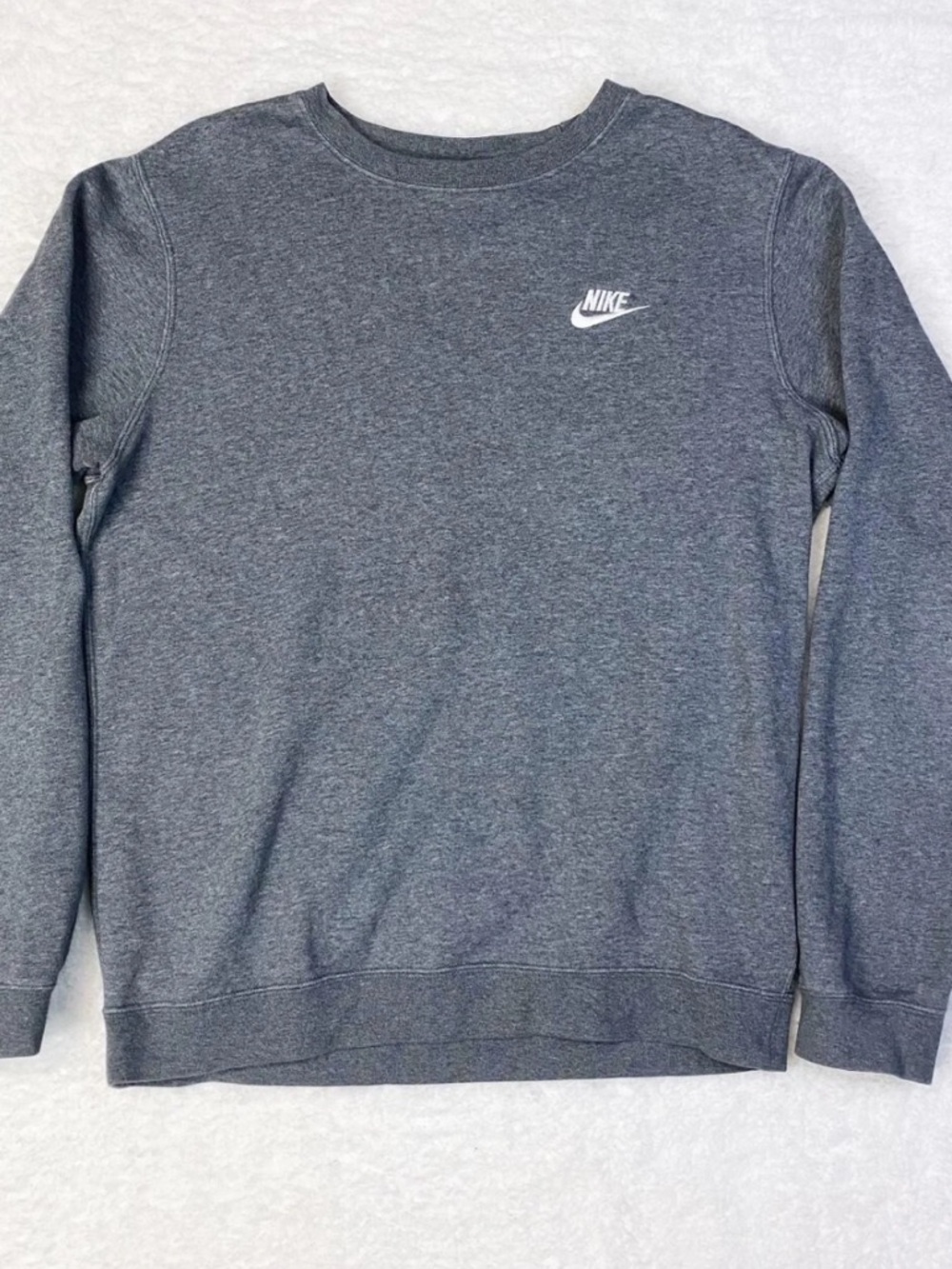 Nike Crewneck Sweatshirt - Embroidered Logo - Dark Gray